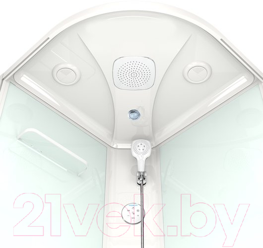 Душевая кабина Domani-Spa Delight 110 High / DS01D110HWM10 (белый/сатин/матированное стекло) — фото 3