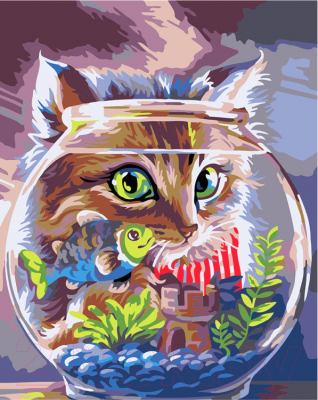 Картина по номерам ArtCity Любопытный котенок / KT502