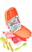 Набор игрушечной посуды Sharktoys В чемодане / 400000014 (розовый) - 
