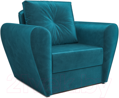 Кресло-кровать Mebel-Ars Квартет (бархат сине-зеленый Star Velvet 43 Black Green)