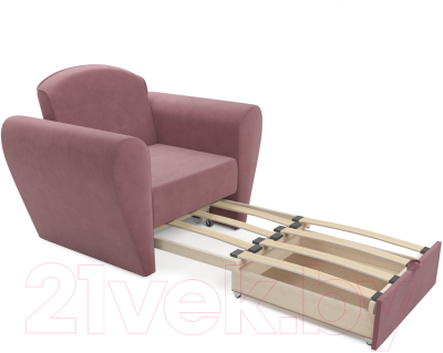 Кресло-кровать Mebel-Ars Квартет (велюр пудра НВ-178 18)
