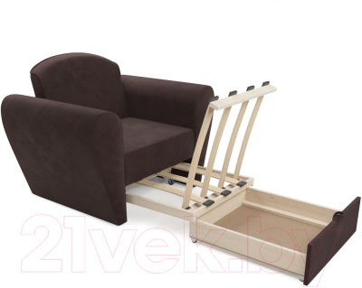 Кресло-кровать Mebel-Ars Квартет (велюр молочный шоколад НВ-178 13)