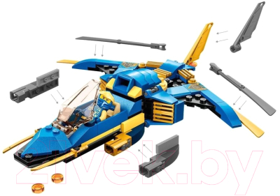 Конструктор Lego Ninjago Самолет-молния ЭВО Джея / 71784