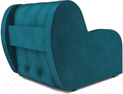 Кресло-кровать Mebel-Ars Аккордеон Барон (бархат сине-зеленый Star Velvet 43 Black Green)