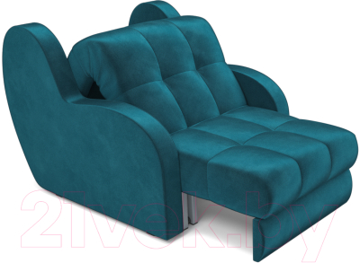 Кресло-кровать Mebel-Ars Аккордеон Барон (бархат сине-зеленый Star Velvet 43 Black Green)