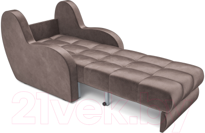 Кресло-кровать Mebel-Ars Аккордеон Барон (бархат серо-шоколадный Star Velvet 60 Cofee)