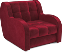 Кресло-кровать Mebel-Ars Аккордеон Барон (бархат красный Star Velvet 3 Dark Red) - 