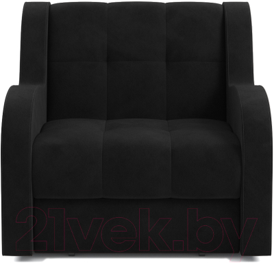 Кресло-кровать Mebel-Ars Аккордеон Барон (велюр черный НВ-178 17)
