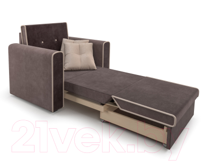 Кресло-кровать Mebel-Ars Санта (кордрой коричневый)