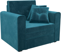 Кресло-кровать Mebel-Ars Санта (бархат сине-зеленый Star Velvet 43 Black Green) - 