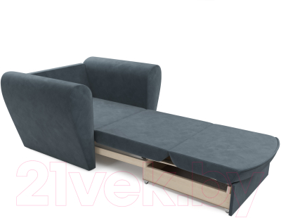 Кресло-кровать Mebel-Ars Квартет (велюр серо-синий HB-178 26)