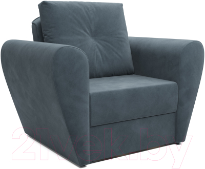 Кресло-кровать Mebel-Ars Квартет (велюр серо-синий HB-178 26)