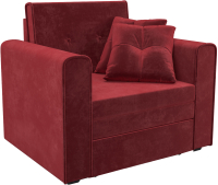 Кресло-кровать Mebel-Ars Санта (бархат красный Star Velvet 3 Dark Red) - 
