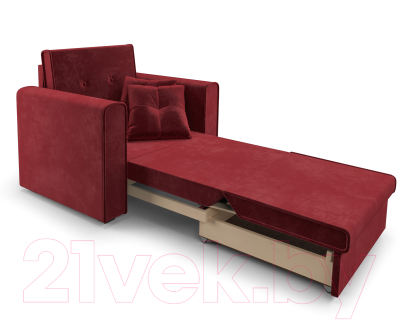 Кресло-кровать Mebel-Ars Санта (бархат красный Star Velvet 3 Dark Red)