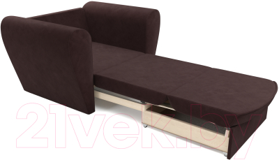 Кресло-кровать Mebel-Ars Квартет (велюр шоколад HB-178 16)