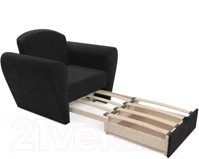 Кресло-кровать Mebel-Ars Квартет (велюр черный НВ-178 17)