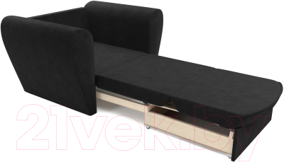 Кресло-кровать Mebel-Ars Квартет (велюр черный НВ-178 17)