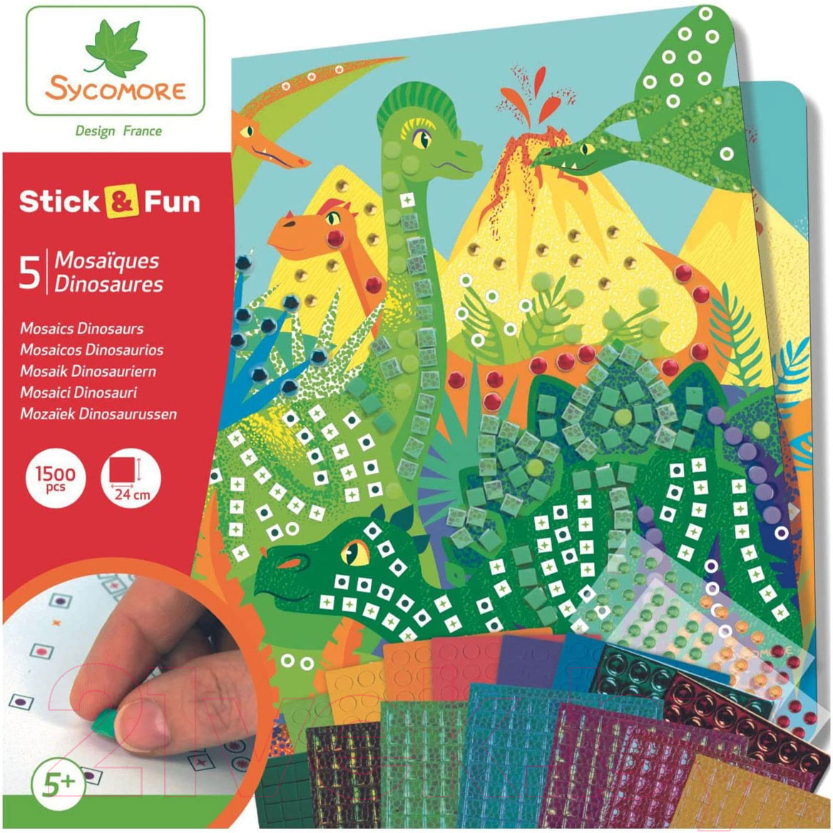 Набор для творчества Sycomore Stick & Fun. Динозавры / CRE7007
