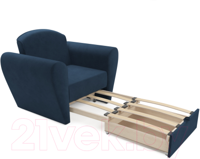 Кресло-кровать Mebel-Ars Квартет (темно-синий Luna 034)