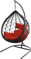 Кресло подвесное Garden Story Вирджиния / D3414-МТ002 (черный/красный) - 