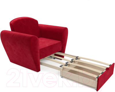 Кресло-кровать Mebel-Ars Квартет (красный кордрой)
