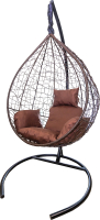 Кресло подвесное Garden Story Сфера / CN700-МТ (черный/коричневый) - 
