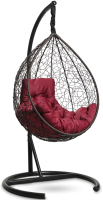 Кресло подвесное Garden Story Сфера / CN800-МТ (черный/бордовый) - 