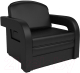 Кресло-кровать Mebel-Ars Кармен-2 (черный кожзам) - 