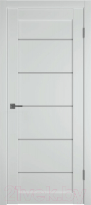 Изображение товара Дверь межкомнатная Emalex E27 ДО 60x200 (White Cloud/Steel)