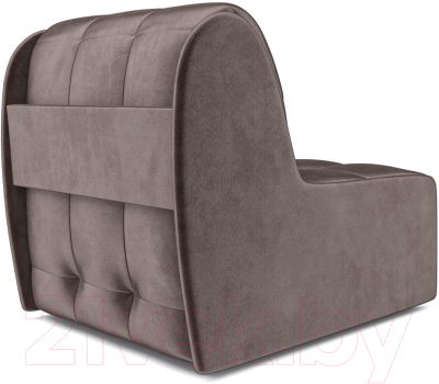 Кресло-кровать Mebel-Ars Барон №2 (бархат серо-шоколадный Star Velvet 60 Coffee)