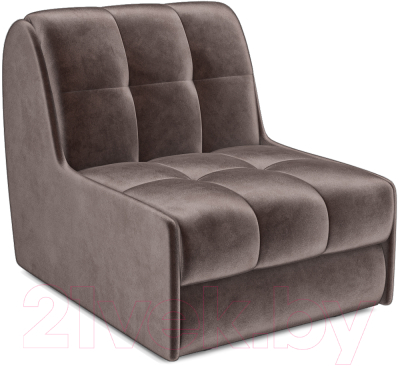 Кресло-кровать Mebel-Ars Барон №2 (бархат серо-шоколадный Star Velvet 60 Coffee)