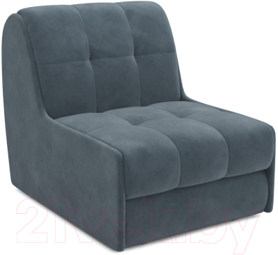 Кресло-кровать Mebel-Ars Барон №2 (велюр серо-синий HB-178 26)