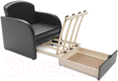 Кресло-кровать Mebel-Ars Малютка (экокожа черный)
