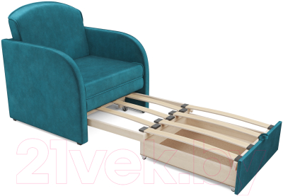 Кресло-кровать Mebel-Ars Малютка (бархат сине-зеленый Star Velvet 43 Black Green)