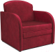 Кресло-кровать Mebel-Ars Малютка (бархат красный Star Velvet 3 Dark Red) - 