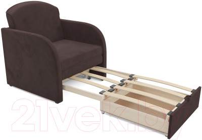 Кресло-кровать Mebel-Ars Малютка (велюр молочный шоколад НВ-178 13)