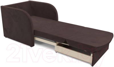 Кресло-кровать Mebel-Ars Малютка (велюр молочный шоколад НВ-178 13)