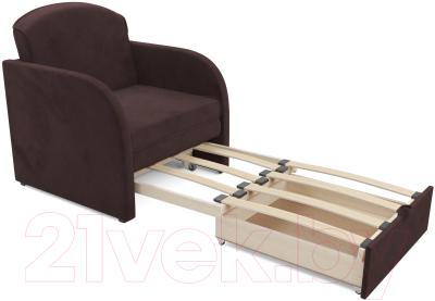 Кресло-кровать Mebel-Ars Малютка (велюр шоколад HB-178 16)