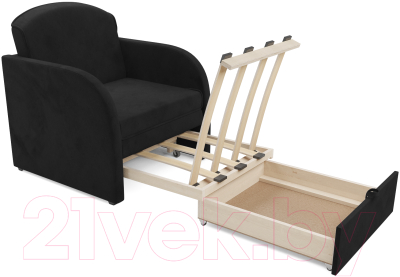 Кресло-кровать Mebel-Ars Малютка (велюр черный НВ-178 17)