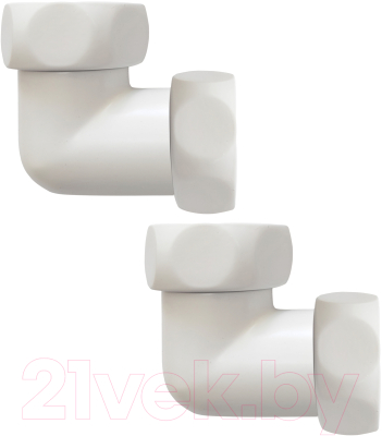 Комплект фитингов для полотенцесушителя Luxon 1"x3/4" г/г 740SCH1005Ral9016