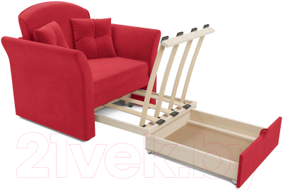 Кресло-кровать Mebel-Ars Малютка №2 (кордрой красный)