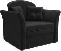 Кресло-кровать Mebel-Ars Малютка №2 (велюр черный НВ-178 17) - 