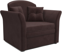 Кресло-кровать Mebel-Ars Малютка №2 (велюр шоколад HB-178 16) - 