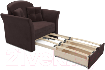 Кресло-кровать Mebel-Ars Малютка №2 (велюр шоколад HB-178 16)