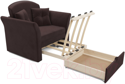 Кресло-кровать Mebel-Ars Малютка №2 (велюр шоколад HB-178 16)