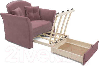 Кресло-кровать Mebel-Ars Малютка №2 (велюр пудра НВ-178 18)