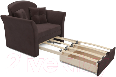 Кресло-кровать Mebel-Ars Малютка №2 (велюр молочный шоколад НВ-178 13)
