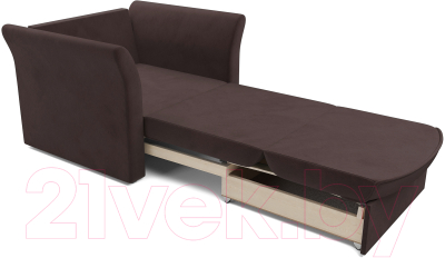 Кресло-кровать Mebel-Ars Малютка №2 (велюр молочный шоколад НВ-178 13)