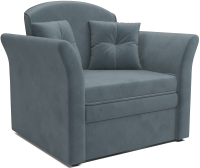 Кресло-кровать Mebel-Ars Малютка №2 (велюр серо-синий HB-178 26) - 