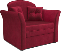Кресло-кровать Mebel-Ars Малютка №2 (бархат красный Star Velvet 3 Dark Red) - 